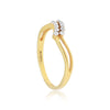 0.13 Ct. IGI Certified 18k Yellow Gold GH VS White Diamond Bypass Ring - view 5