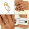 0.39 Ct. IGI Certified Natural Diamond 18k Yellow Gold Infinity Ring For Wife - view 8