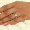 0.39 Ct. IGI Certified Natural Diamond 18k Yellow Gold Infinity Ring For Wife - view 4
