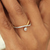0.39 Ct. IGI Certified Natural Diamond 18k Yellow Gold Infinity Ring For Wife - view 6