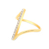 0.22 Ct. IGI Certified Natural Diamond 18k Yellow Gold Bar Ring For Women Gift - view 4