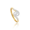 0.28 Ct. IGI Certified Natural Diamond 18k Solid Yellow Gold Bypass Ring - view 3