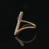 0.22 Ct. IGI Certified Natural Diamond 18k Yellow Gold Bar Ring For Women Gift - view 6