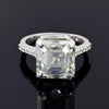 Certified 8.75ct VS1 White Moissanite Ring Jewelry for Christmas 18K Gold Plated Ve 18K Gold Plated