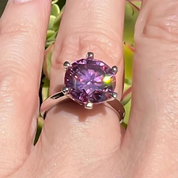 Certified 3ct VVS1 Shiny Pink Moissanite Ring in Jewelry for Love 18K Gold Plated V 18K Gold Plated