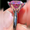 Certified 3ct VVS1 Shiny Pink Moissanite Ring in Jewelry for Love 18K Gold Plated V 18K Gold Plated