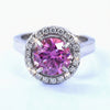 Certified 2.50ct VVS1 Pink Moissanite Ring Jewelry Birthday Gift 18K Gold Plated Ve 18K Gold Plated