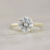 Certified 3.40ct VS1 White Moissanite Ring Jewelry Anniversary Gift 18K Gold Plated