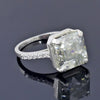 Certified 8.75ct VS1 White Moissanite Ring Jewelry for Christmas 18K Gold Plated Ve 18K Gold Plated