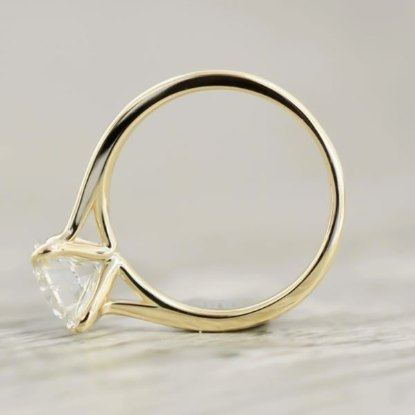 Certified 3.40ct VS1 White Moissanite Ring Jewelry Anniversary Gift 18K Gold Plated