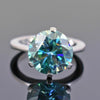 Certified 7.55ct VS1 Blue Moissanite Ring Fine Jewelry for Gift 18K Gold Plated Ver 18K Gold Plated