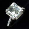Certified 8.75ct VS1 White Moissanite Ring Jewelry for Christmas 18K Gold Plated Ve 18K Gold Plated