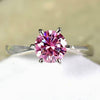 Certified 1.1ct VVS1 Pink Moissanite Ring Jewelry Gift for Women 18K Gold Plated Ve 18K Gold Plated