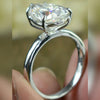 Certified 5.5ct VS1 White Moissanite Ring Jewelry Gift for Women 18K Gold Plated Ve 18K Gold Plated