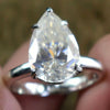 Certified 5.5ct VS1 White Moissanite Ring Jewelry Gift for Women 18K Gold Plated Ve 18K Gold Plated