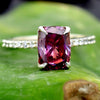 Certified 2.10ct VS1 Pink Moissanite Engagement Ring in AAA Gift 18K Gold Plated Ve 18K Gold Plated