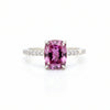 Certified 2.10ct VS1 Pink Moissanite Engagement Ring in AAA Gift 18K Gold Plated Ve 18K Gold Plated