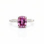 Certified 2.10ct VS1 Pink Moissanite Engagement Ring in AAA Gift 18K Gold Plated Ve 18K Gold Plated