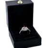 Certified 1.5ct VVS1 Pink Moissanite Solitaire Ring for Gift Use 18K Gold Plated Ve 18K Gold Plated