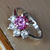 Certified 1.50ct VVS1 Pink Moissanite Ring Birthday Gift Jewelry 18K Gold Plated Ve 18K Gold Plated