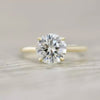 Certified 2.35ct VS1 White Moissanite Ring Birthday Gift Jewelry 18K Gold Plated Ve 18K Gold Plated