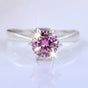 Certified 1.1ct VVS1 Pink Moissanite Ring Jewelry Gift for Women 18K Gold Plated Ve 18K Gold Plated