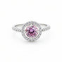 Certified 1.5ct VVS1 Pink Moissanite Solitaire Ring for Gift Use 18K Gold Plated Ve 18K Gold Plated