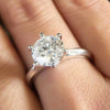 Certified 2.35ct VS1 White Moissanite Ring Birthday Gift Jewelry 18K Gold Plated Ve 18K Gold Plated