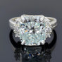 Certified 4.45ct VS1 Radiant White Moissanite Ring Fine Jewelry 18K Gold Plated