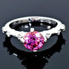 Certified 1.3ct Natural VVS1 Pink Moissanite Ring For Anniversary in 18K Gold Plate 18K Gold Plated