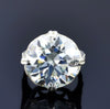 Certified Natural 10ct VS1 Round White Moissanite Ring Jewelry 18K Gold Plated Verm 18K Gold Plated
