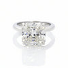 Certified Natural 4.90ct VS1 Radiant White Moissanite Ring For Birthday 18K Gold Plated