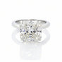 Certified 4.90ct VS1 Radiant White Moissanite Ring For Birthday 18K Gold Plated