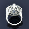 Certified Natural 10ct VS1 Round White Moissanite Ring Jewelry 18K Gold Plated Verm 18K Gold Plated