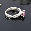 Certified 1.25ct Natural Round VVS1 Pink Moissanite Solitaire Ring in 18K Gold Plat 18K Gold Plated