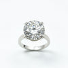 Certified Natural 10ct VS1 Round White Moissanite Ring Jewelry 18K Gold Plated Verm 18K Gold Plated