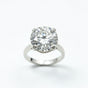 Certified 10ct VS1 Round White Moissanite Ring Jewelry 18K Gold Plated