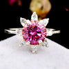 Certified 2.5ct Natural VVS1 Pink Moissanite Solitaire Ring in 18K Gold Plated Verm 18K Gold Plated