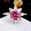 Certified 2.5ct Natural VVS1 Round Pink Moissanite Solitaire Ring in 18K Gold Plate 18K Gold Plated