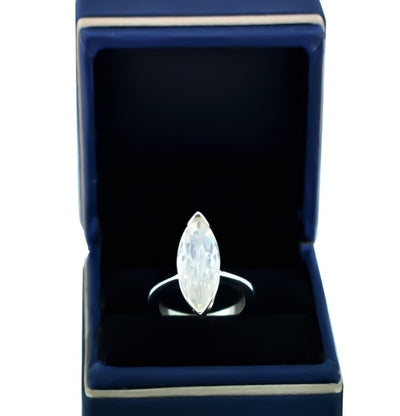Certified 5.80ct VS1 White Moissanite Handmade Ring 18K Gold Plated