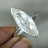 Certified Natural AAA 5.80ct VS1 White Moissanite Handmade Ring 18K Gold Plated Ver 18K Gold Plated