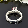 Certified 1.25ct Natural Round VVS1 Pink Moissanite Solitaire Ring in 18K Gold Plat 18K Gold Plated