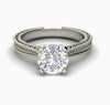 Certified 3ct Natural VVS2 F Moissanite Ring for Gift in Solid 18K Gold Plated Verm 18K Gold Plated