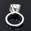 Certified Natural 4.90ct VS1 Radiant White Moissanite Ring For Birthday 18K Gold Plated