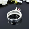 Certified 1.35ct Natural VVS1 Round Pink Moissanite Ring in 18K Gold Plated