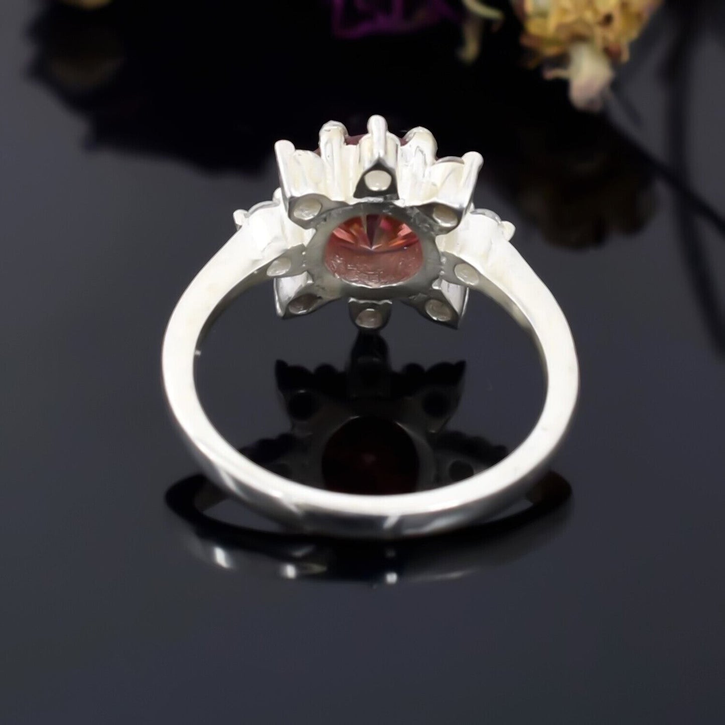 Certified 2.5ct Natural VVS1 Pink Moissanite Solitaire Ring in 18K Gold Plated Verm 18K Gold Plated