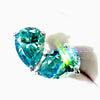 6.00 Ct Certified Blue Moissanite Stud Earrings in Gold Vermeil For Love
