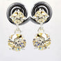 7.00 Ct Certified Champagne Moissanite Earrings in Gold Vermeil For Wedding