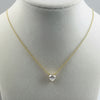 2 Ct Heart Shaped White Moissanite Designer Pendant In 18K Gold Plated