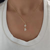 Beautiful 3Ct Certified Round Cut White Moissanite Pendant In 18K Gold Plated Verm 18K Gold Plated